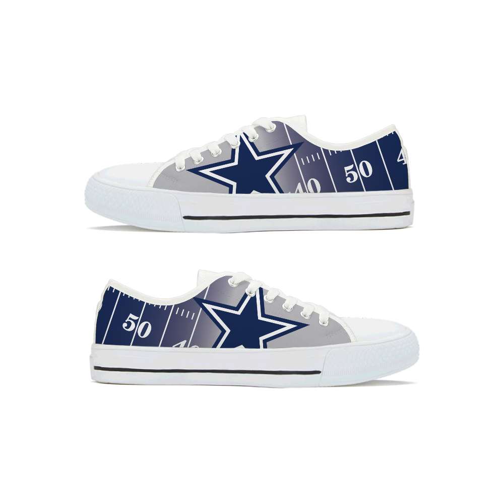 Women's Dallas Cowboys Low Top Canvas Sneakers 002